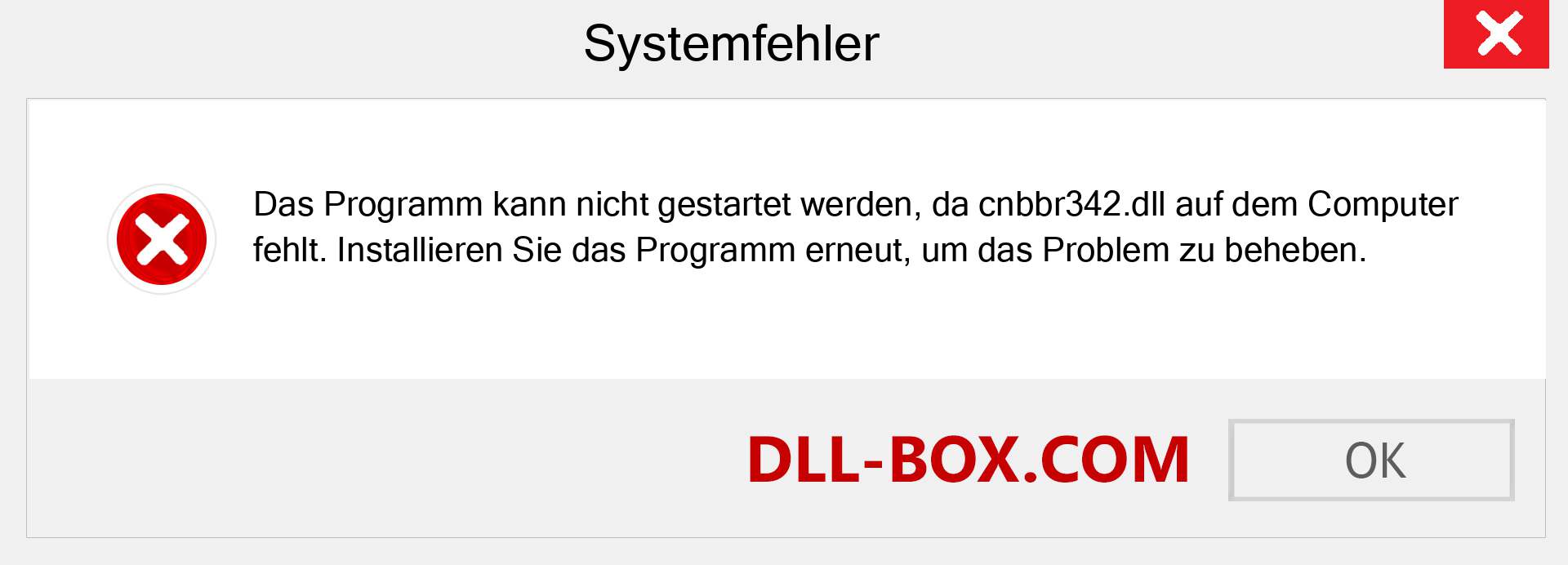 cnbbr342.dll-Datei fehlt?. Download für Windows 7, 8, 10 - Fix cnbbr342 dll Missing Error unter Windows, Fotos, Bildern