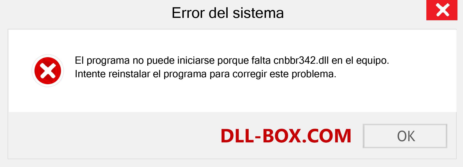 ¿Falta el archivo cnbbr342.dll ?. Descargar para Windows 7, 8, 10 - Corregir cnbbr342 dll Missing Error en Windows, fotos, imágenes