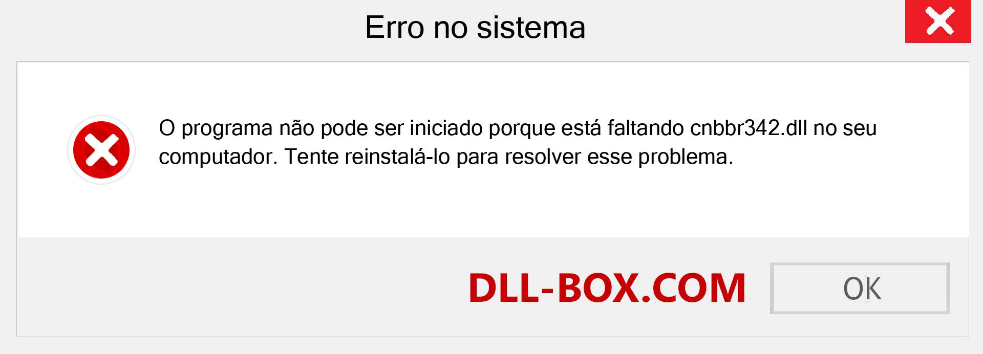 Arquivo cnbbr342.dll ausente ?. Download para Windows 7, 8, 10 - Correção de erro ausente cnbbr342 dll no Windows, fotos, imagens